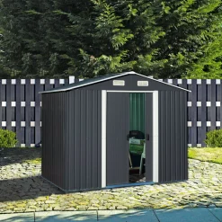 Zaun-Grundelement WPC/Alu 180 x 180 cm anthrazit/silber^Hartmann Best