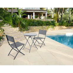 Balkonmöbel-Set Atlanta grau meliert*Haveson Outlet