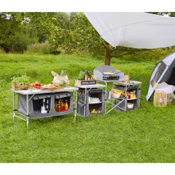 Camping-Tisch mit Ablagefächern^Haveson Outlet