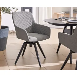 Drehsessel NOVARA drehbar LIKA-TEX-Bezugsstoff anthrazit*Haveson Sale