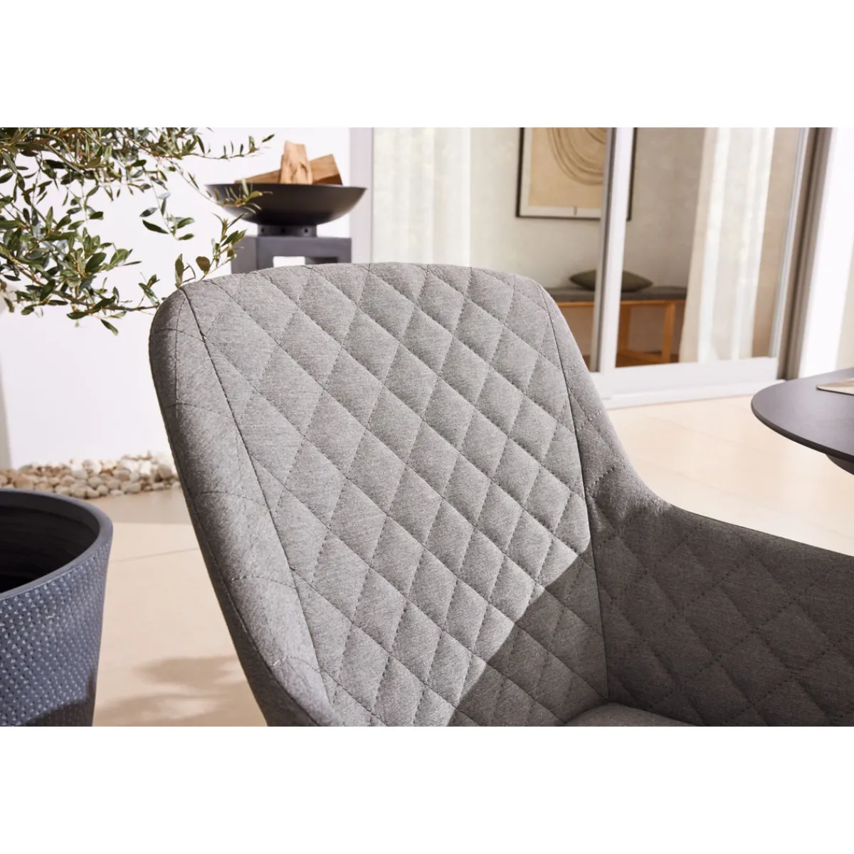 Drehsessel NOVARA drehbar LIKA-TEX-Bezugsstoff anthrazit*Haveson Sale