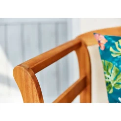 Gartenbank Lorient 130 x 79 x 50 cm mit Rosendekor^Haveson Best