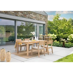 Haveson Gartentisch Mykonos Akazienholz 180 x 75 x 100 cm