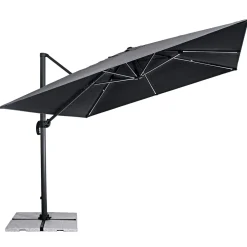 Haveson LED-Ampelschirm Cremona 300 x 300 cm anthrazit