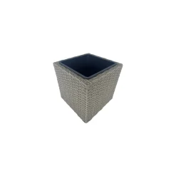 Pflanzgefäß LOTUS CUBE 28 x 28 cm Polyrattan beige-braun*Haveson Hot