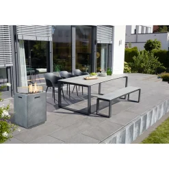 Haveson Sitzbank Madeira grau 180 x 43 x 36 cm