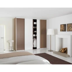 Rahmenlose Nova Schiebetür auf Maß als Schrank- / Nischentür*Hibitaro Discount