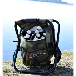 highfeld Camping Stuhl mit Rucksack & Kühlfach camouflage