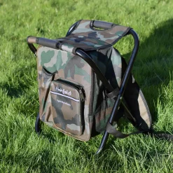 highfeld Camping Stuhl mit Rucksack & Kühlfach camouflage