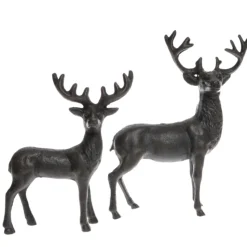 Hirschfigur stehend 20cm Gusseisen braun