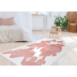 Hochflorteppich Rabbit Animal 500 rosa/weiß
