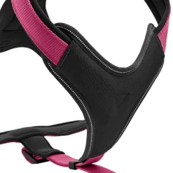 Hundegeschirr Neopren himbeer-schwarz Größe M2*Hunter