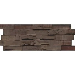 Wandverkleidung Slimwood Hevea Charred 9er-Set*Indo