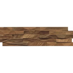 Wandverkleidung Teak Diamond Natur 11er-Set*Indo Online