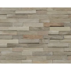 Wandverkleidung Teak Gun Smokey 10er-Set*Indo New