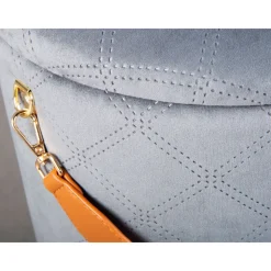 Hocker „Nevis“, Samt hellgrau^Inter Link New