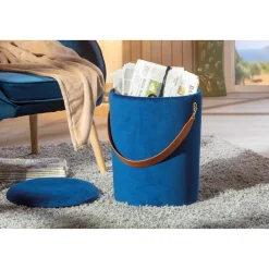 Hocker „Papua“, Samt blau*Inter Link Best