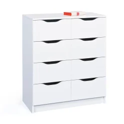 Kommode „Westphalen 8-H“, weiß, 8 Schubladen, 80x91x40 cm*Inter Link