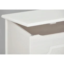 Massivholztruhe „Emel“, weiß lackiert, 89x53x47 cm*Inter Link Clearance