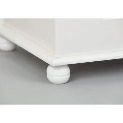 Massivholztruhe „Emel“, weiß lackiert, 89x53x47 cm*Inter Link Clearance