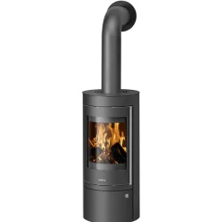 Kaminofen Mino Top 2.0 mit Abdeckplatte Stahl Schwarz*Justus Discount
