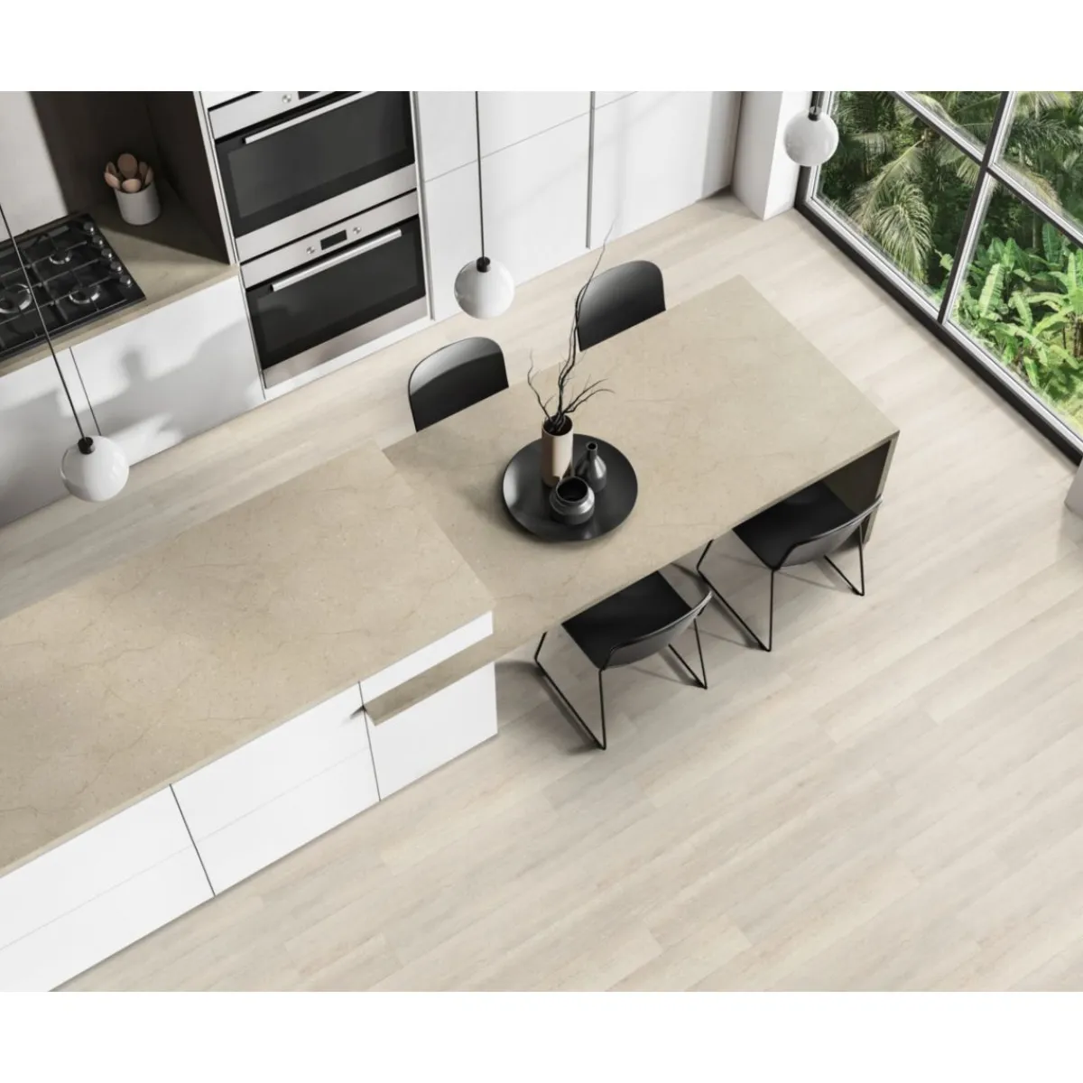 KAINDL Arbeitsplatte Formentera Stein 410x60 cm