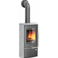 Justus Kaminofen Reno R II Speckstein Grund-grät Gussgrau