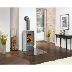 Justus Kaminofen Reno R II Speckstein Grund-grät Gussgrau