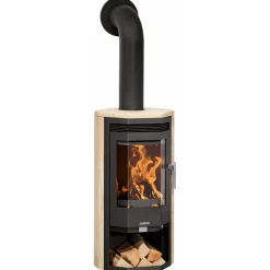 Kaminofen Usedom 5 D Stahl SchwarzSandstein*Justus Hot