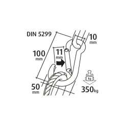 Karabinerhaken 100 x 100 mm* Sale