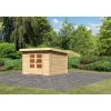 Blockbohlenhaus Emscher 5 297 x 297 cm naturbelassen*Karibu Discount