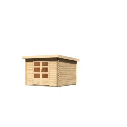 Blockbohlenhaus Emscher 5 297 x 297 cm naturbelassen*Karibu Discount