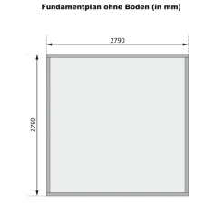 Blockbohlenhaus Emscher 5 297 x 297 cm naturbelassen*Karibu Discount