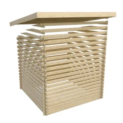 Blockbohlenhaus Emscher 5 297 x 297 cm naturbelassen*Karibu Discount