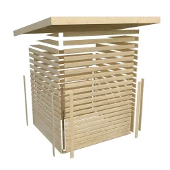 Blockbohlenhaus Radeburg 1 terragrau^Karibu Outlet