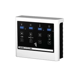 Saunahaus- Set „Mikka“ terragrau mit Ofen 9 kW Bio ext. Steuerung*Karibu New