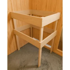 Saunahaus Skrollan 1 terragrau^Karibu Discount