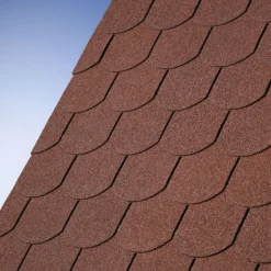 Dachschindeln Biberschwanz dunkelrot 3 m²*Karibu