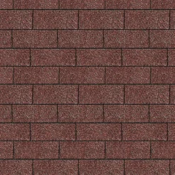 Karibu Dachschindeln Rechteck dunkelrot 3 m²