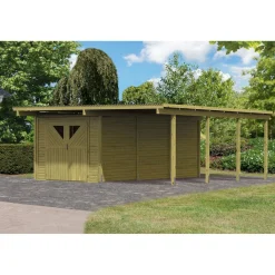 Doppelcarport Eco 2 Variante A inklusive Abstellraum*Karibu New