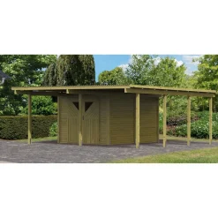 Doppelcarport Eco 2 Variante A inklusive Abstellraum*Karibu Outlet