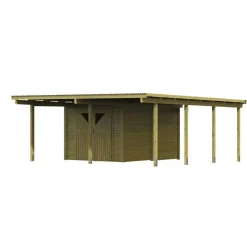 Doppelcarport Eco 2 Variante A inklusive Abstellraum*Karibu Outlet