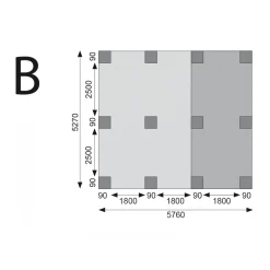 Doppelcarport Eco 2 Variante A ohne Einfahrtsbogen^Karibu Outlet