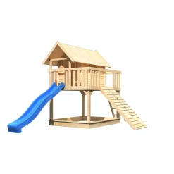 Karibu Fidel inklusive . Rampe naturbelassen Rutsche blau