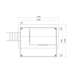 Karibu Fidel inklusive Rampe naturbelassen Rutsche rot