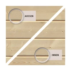 Karibu Fußboden für Sockelmaß 238 x 242 cm naturbelassen