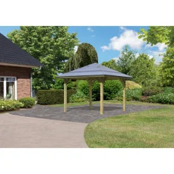 Gartenpavillon Carport Kirn 3 Massivholz*Karibu New