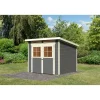 Gerätehaus Glücksburg 3 Pultdach 213 x 217 x 202 cm terragrau^Karibu Outlet