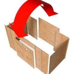 Geräteraum 1 KDI mit Doppelflügeltor an der Frontseite Breite 274 cm*Karibu Sale