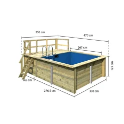 Pool Größe 1 44 mm inkl Terrasse^Karibu Discount